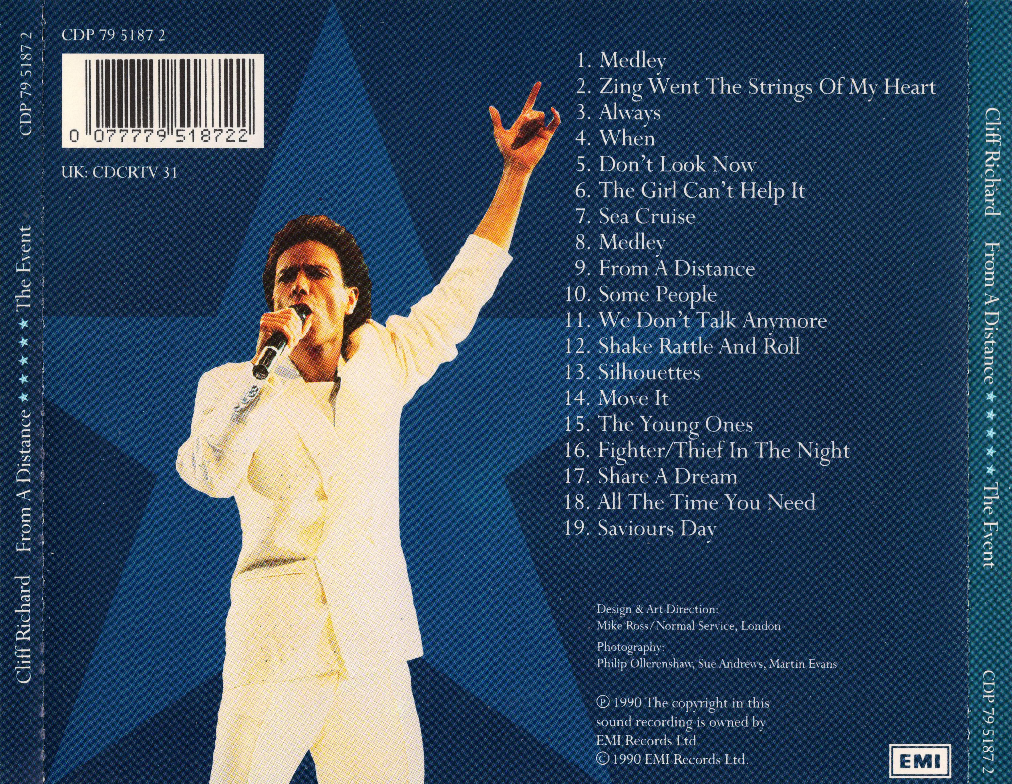 Cliff Richard From A Distance The Event : Back